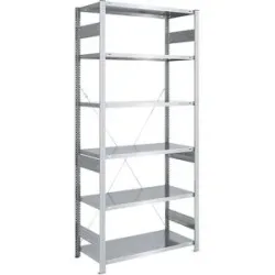Schwerlast-Steckregal, einseitig, HxBxT 2500 x 1000 x 600 mm, verzinkt, Grundregal eurokraft pro