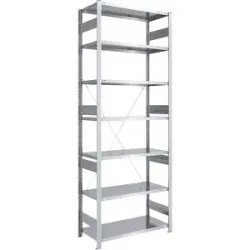 Schwerlast-Steckregal, einseitig, HxBxT 3000 x 1000 x 600 mm, verzinkt, Grundregal eurokraft pro