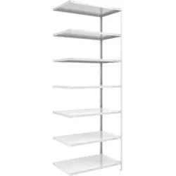 Schraubregal, Bauart leicht, doppelseitig, HxBxT 3000 x 1000 x 800 mm, grau, Anbauregal eurokraft pro