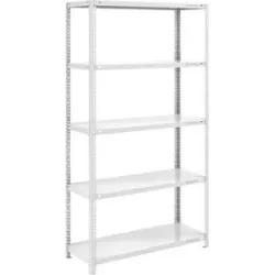 Schraubregal, Bauart leicht, doppelseitig, HxBxT 2000 x 1000 x 500 mm, grau, Grundregal eurokraft pro
