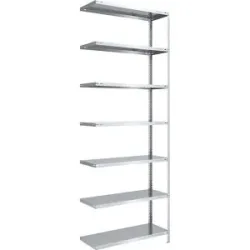 Schraubregal, Bauart leicht, doppelseitig, HxBxT 3000 x 1000 x 500 mm, verzinkt, Anbauregal eurokraft pro