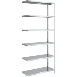 Schraubregal, Bauart leicht, doppelseitig, HxBxT 2500 x 1000 x 500 mm, verzinkt, Anbauregal eurokraft pro