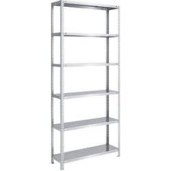 Schraubregal, Bauart leicht, doppelseitig, HxBxT 2500 x 1000 x 400 mm, verzinkt, Grundregal eurokraft pro