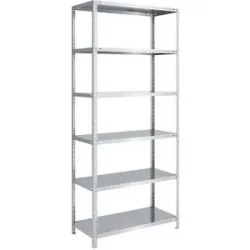 Schraubregal, Bauart leicht, doppelseitig, HxBxT 2500 x 1000 x 600 mm, verzinkt, Grundregal eurokraft pro