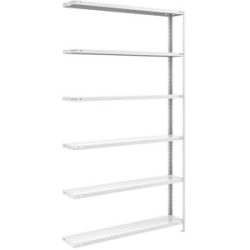 Schraubregal, Bauart leicht, doppelseitig, HxBxT 2500 x 1300 x 300 mm, grau, Anbauregal eurokraft pro
