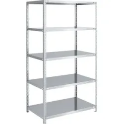 Schraubregal, Bauart leicht, doppelseitig, HxBxT 2000 x 1000 x 800 mm, verzinkt, Grundregal eurokraft pro