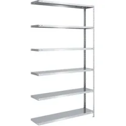 Schraubregal, Bauart leicht, doppelseitig, HxBxT 2500 x 1300 x 400 mm, verzinkt, Anbauregal eurokraft pro