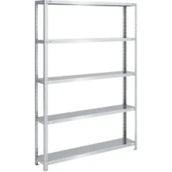 Schraubregal, Bauart leicht, doppelseitig, HxBxT 2000 x 1300 x 300 mm, verzinkt, Grundregal eurokraft pro
