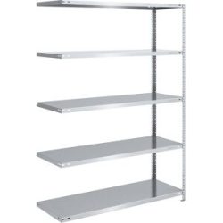 Schraubregal, Bauart leicht, doppelseitig, HxBxT 2000 x 1300 x 600 mm, verzinkt, Anbauregal eurokraft pro