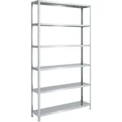 Schraubregal, Bauart leicht, doppelseitig, HxBxT 2500 x 1300 x 400 mm, verzinkt, Grundregal eurokraft pro