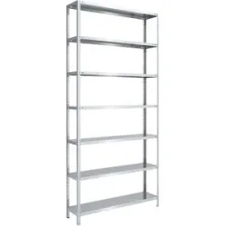 Schraubregal, Bauart leicht, doppelseitig, HxBxT 3000 x 1300 x 400 mm, verzinkt, Grundregal eurokraft pro