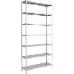 Schraubregal, Bauart leicht, doppelseitig, HxBxT 3000 x 1300 x 500 mm, verzinkt, Grundregal eurokraft pro