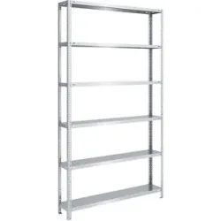 Schraubregal, Bauart leicht, doppelseitig, HxBxT 2500 x 1300 x 300 mm, verzinkt, Grundregal eurokraft pro