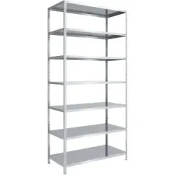 Schraubregal, Bauart leicht, doppelseitig, HxBxT 3000 x 1300 x 800 mm, verzinkt, Grundregal eurokraft pro