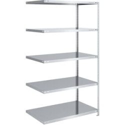 Lager-Schraubregal, Bauart mittelschwer, beidseitig, HxBxT 2000 x 1000 x 800 mm, verzinkt, Anbauregal eurokraft pro