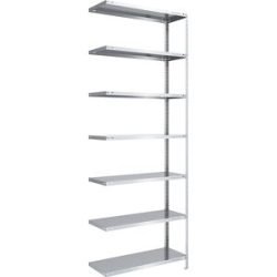 Lager-Schraubregal, Bauart mittelschwer, beidseitig, HxBxT 3000 x 1000 x 500 mm, verzinkt, Anbauregal eurokraft pro