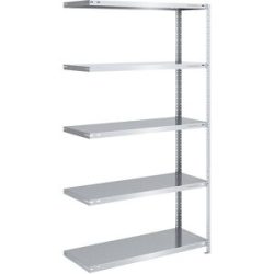 Lager-Schraubregal, Bauart mittelschwer, beidseitig, HxBxT 2000 x 1000 x 500 mm, verzinkt, Anbauregal eurokraft pro