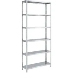 Lager-Schraubregal, Bauart mittelschwer, beidseitig, HxBxT 2500 x 1000 x 400 mm, verzinkt, Grundregal eurokraft pro