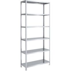 Lager-Schraubregal, Bauart mittelschwer, beidseitig, HxBxT 2500 x 1000 x 500 mm, verzinkt, Grundregal eurokraft pro