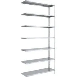 Lager-Schraubregal, Bauart mittelschwer, beidseitig, HxBxT 3000 x 1300 x 500 mm, verzinkt, Anbauregal eurokraft pro