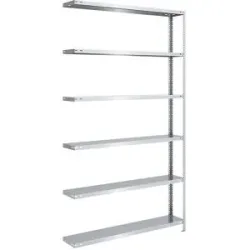 Lager-Schraubregal, Bauart mittelschwer, beidseitig, HxBxT 2500 x 1300 x 300 mm, verzinkt, Anbauregal eurokraft pro