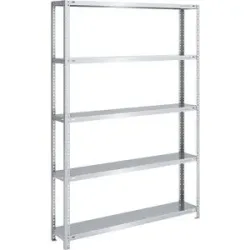 Lager-Schraubregal, Bauart mittelschwer, beidseitig, HxBxT 2000 x 1300 x 300 mm, verzinkt, Grundregal eurokraft pro