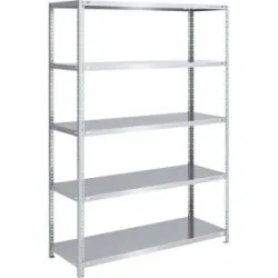 Lager-Schraubregal, Bauart mittelschwer, beidseitig, HxBxT 2000 x 1300 x 600 mm, verzinkt, Grundregal eurokraft pro