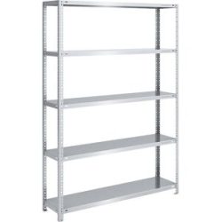Lager-Schraubregal, Bauart mittelschwer, beidseitig, HxBxT 2000 x 1300 x 400 mm, verzinkt, Grundregal eurokraft pro