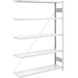 ESD-Steckregal, Regalhöhe 2000 mm, Anbauregal, Boden-BxT 1300 x 400 mm eurokraft pro