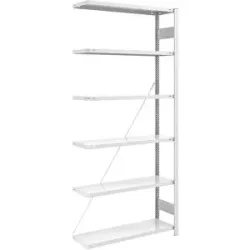ESD-Steckregal, Regalhöhe 2500 mm, Anbauregal, Boden-BxT 1000 x 400 mm eurokraft pro