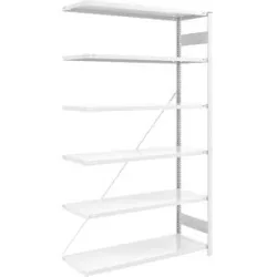 AntiBak®-Steckregal, antibakteriell, Regalhöhe 2500 mm, Anbauregal, Fachbodenbreite 1300 mm, Fachbodentiefe 600 mm eurokraft pro