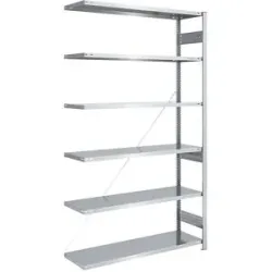 Steckregal, Bauart mittelschwer, einseitig, HxBxT 2500 x 1300 x 500 mm, verzinkt, Anbauregal eurokraft pro
