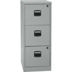 Hängeregistraturschrank PFA, 3 Schübe, silber BISLEY