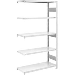 Schwerlast-Steckregal, doppelseitig, HxBxT 2000 x 1000 x 500 mm, grau, Anbauregal eurokraft pro