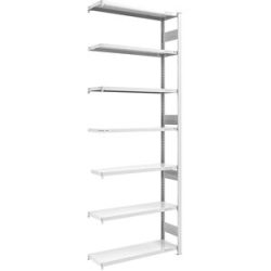 Schwerlast-Steckregal, doppelseitig, HxBxT 3000 x 1000 x 400 mm, grau, Anbauregal eurokraft pro