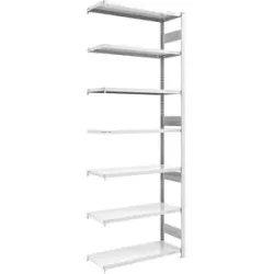 Schwerlast-Steckregal, doppelseitig, HxBxT 3000 x 1000 x 500 mm, grau, Anbauregal eurokraft pro