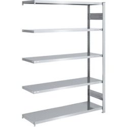 Steckregal, Bauart leicht, doppelseitig, HxBxT 2000 x 1300 x 500 mm, verzinkt, Anbauregal eurokraft pro