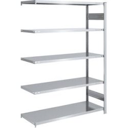 Steckregal, Bauart leicht, doppelseitig, HxBxT 2000 x 1300 x 600 mm, verzinkt, Anbauregal eurokraft pro
