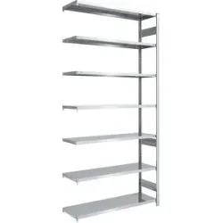 Steckregal, Bauart mittelschwer, doppelseitig, HxBxT 3000 x 1300 x 500 mm, verzinkt, Anbauregal eurokraft pro