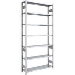 Steckregal, Bauart leicht, doppelseitig, HxBxT 3000 x 1300 x 400 mm, verzinkt, Grundregal eurokraft pro