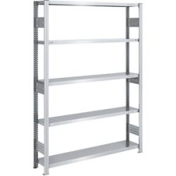 Schwerlast-Steckregal, doppelseitig, HxBxT 2000 x 1300 x 300 mm, verzinkt, Grundregal eurokraft pro