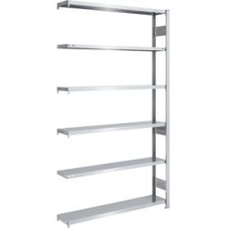 Schwerlast-Steckregal, doppelseitig, HxBxT 2500 x 1300 x 300 mm, verzinkt, Anbauregal eurokraft pro