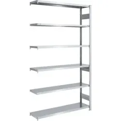 Schwerlast-Steckregal, doppelseitig, HxBxT 2500 x 1300 x 400 mm, verzinkt, Anbauregal eurokraft pro