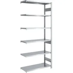 Schwerlast-Steckregal, doppelseitig, HxBxT 2500 x 1000 x 500 mm, verzinkt, Anbauregal eurokraft pro