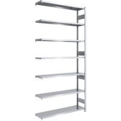 Schwerlast-Steckregal, doppelseitig, HxBxT 3000 x 1300 x 400 mm, verzinkt, Anbauregal eurokraft pro