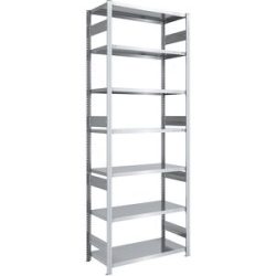 Schwerlast-Steckregal, doppelseitig, HxBxT 3000 x 1000 x 600 mm, verzinkt, Grundregal eurokraft pro