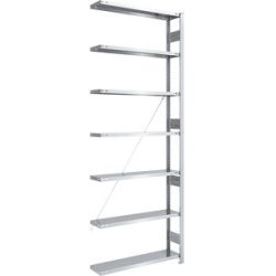 Schwerlast-Steckregal, einseitig, HxBxT 3000 x 1000 x 300 mm, verzinkt, Anbauregal eurokraft pro