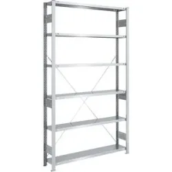 Schwerlast-Steckregal, einseitig, HxBxT 2500 x 1300 x 300 mm, verzinkt, Grundregal eurokraft pro