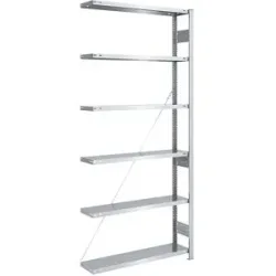 Schwerlast-Steckregal, einseitig, HxBxT 2500 x 1000 x 300 mm, verzinkt, Anbauregal eurokraft pro