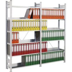Steckregal-Kombination, verzinkt, HxBxT 2000 x 2070 x 335 mm, mit 12 Fachböden hofe
